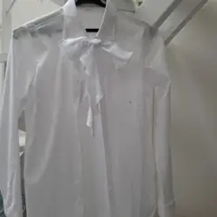 リボン付き白長袖シャツ サイズ9