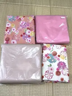 布 生地 和柄 花柄　無地　4枚セット