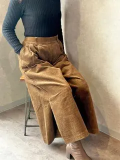 【Grand Park】 コーデュロイ ワイドパンツ ブラウン 新品未使用