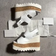 美品　ステラマッカートニー　コルク厚底ウェッジサンダル 白 35 22㎝のサムネイル