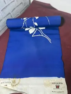 S*u様 正絹 反物 着物生地 花柄 青 和装 リメイク素材 未仕立て