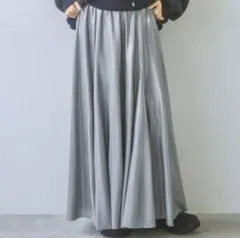 シルバー フレアスカート ゴムウエスト