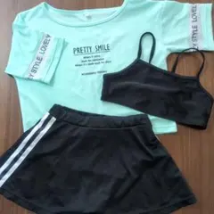 ミントグリーン セパレート水着 女の子用