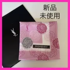 新品未使用❗️Yves Saint Laurent バラ柄大判ハンカチ　ピンク系のサムネイル