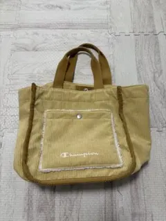 Champion コーデュロイ トートバッグ イエロー