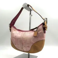 コーチ シグネチャー ホーボー ワンショルダーバッグ ピンク 1850 