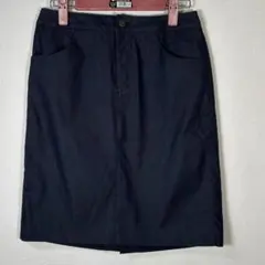 ボディードレッシング ネイビー デニムスカート Mサイズ 綿 ストレッチ