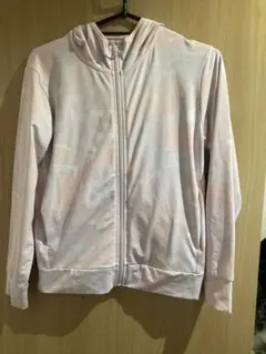 ユニクロ　エアリズムUVカット　パーカ　マーブル ピンク　140