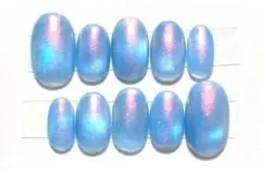 ※期間限定値下げ♡現品♡微粒子マグネット×うるうるオーロラパウダー ネイルチップ