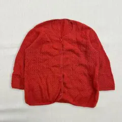 90s 古着 ヴィンテージ レトロ ざっくり編み ニットカーディガン ローゲージ
