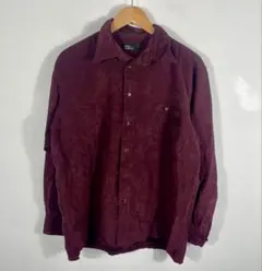 90s vintage 長袖シャツ ワインレッド
