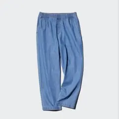 【匿名配送】UNIQLO コットンリラックスアンクルパンツ M 65BLUE