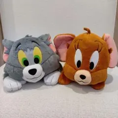 トムとジェリー寝そべりL ぬいぐるみセット 2個セット