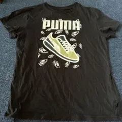 PUMA プーマ スニーカー柄 Tシャツ ブラック