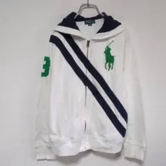 00s】Ralph Lauren ビッグポニー ジップパーカー グレー - メルカリ