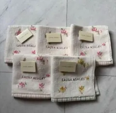 LAURA ASHLEY ローラアシュレイ 花柄 ハンカチ 5枚セット