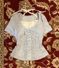 pellicule laceup corset layered T 水色のサムネイル