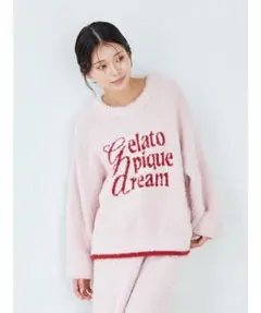 gelato pique ラメフェザープルオーバー PNK