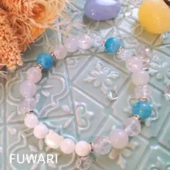 ラリマーとムーンストーンの癒しのブレスレット