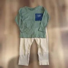 【セール】オリーブグリーン ポケット付き Tシャツ ズボン　セット　90サイズ