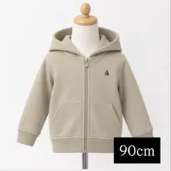 ☆美品☆ GAP くま刺繍 ジップアップパーカー ベージュ 90cm