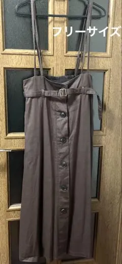 ショコラフィネローブ キャミワンピース ブラウン フリーサイズ