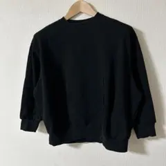 ローリーズファーム　黒　ポケットあり　トレーナー　サイズ5（140〜150）