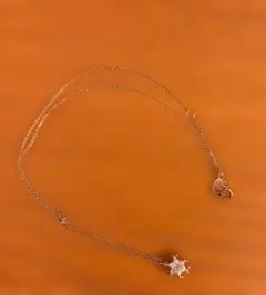 4℃ ジルコニアネックレス ゴールドカラー 雪の結晶