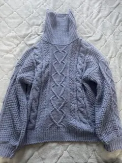 INGNI ケーブル編み ハイネックニット