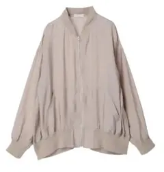 earth music&ecology シアーMA-1 ジャケット ベージュ