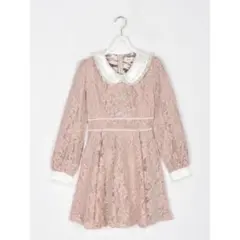 evelyn エブリン ビジューリボンOP ピンク ワンピース