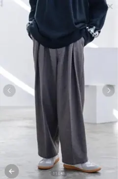 Casper John メランジTRタックワイドスラックスのサムネイル