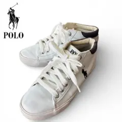 レディース　スニーカー　24㎝　美品　ポロラルフローレン　ビックポニー　刺繍ロゴ