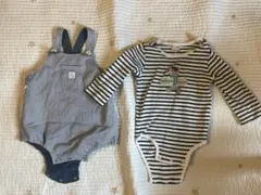 プティマイン　ロンパース2着セット　80