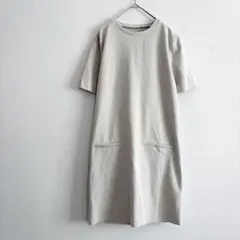 ザラ　ワンピース　カットソーワンピース　半袖　アイボリー　L相当　ZARA
