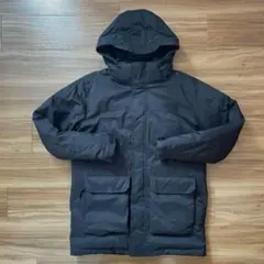 Lノースフェイスブラック黒6ポケットダウンジャケットパーカーNORTHFACE