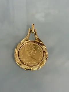イギリス 1ペニー】 18金 18K コーティング コイン ネックレス - メルカリ