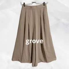 c833 groveグローブ　ガウチョパンツM ウエストゴム　上品大人カジュアル
