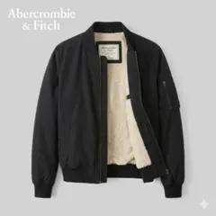 王道 アバクロ ボンバージャケット MA-1 ボア裏地 ブラック M 人気 大人
