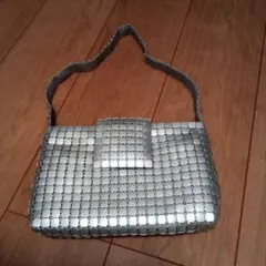 メタリック　パーティバッグ　シルバー