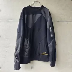 sacai スウェット ドッキング MA-1 ブラックのサムネイル