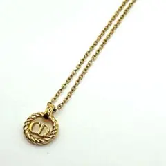 美品　クリスチャンディオール ネックレス CDロゴ ゴールド