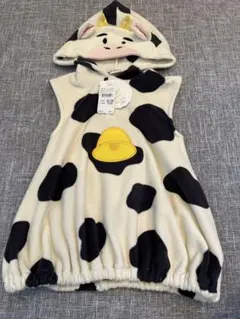 牛柄フード付きワンピース 80cm