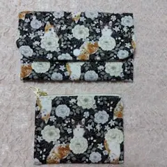 マルチケース＆ファスナーポーチ　お薬手帳ケース　通帳ケース　母子手帳ケース