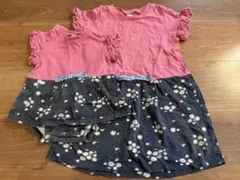 apres les cours 花柄ワンピース 120 70 姉妹　お揃い