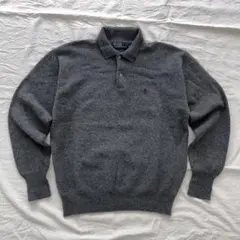 90s POLO ラルフローレン ラムウール ニットポロ XL