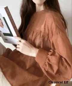 ヴィンテージ刺繍。2wayシアーバンドカラーシャツ