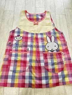 Miffy ミッフィー エプロン チェック柄のサムネイル