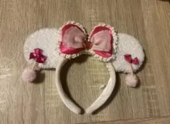 ディズニー ミニー カチューシャ ピンク 白