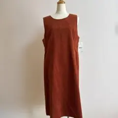 極美品　23区LIBECO THICK ノースリーブ ワンピース　テラコッタ系 極美品 23区LIBECO THICK ノースリーブ ワンピース テラコッタ系